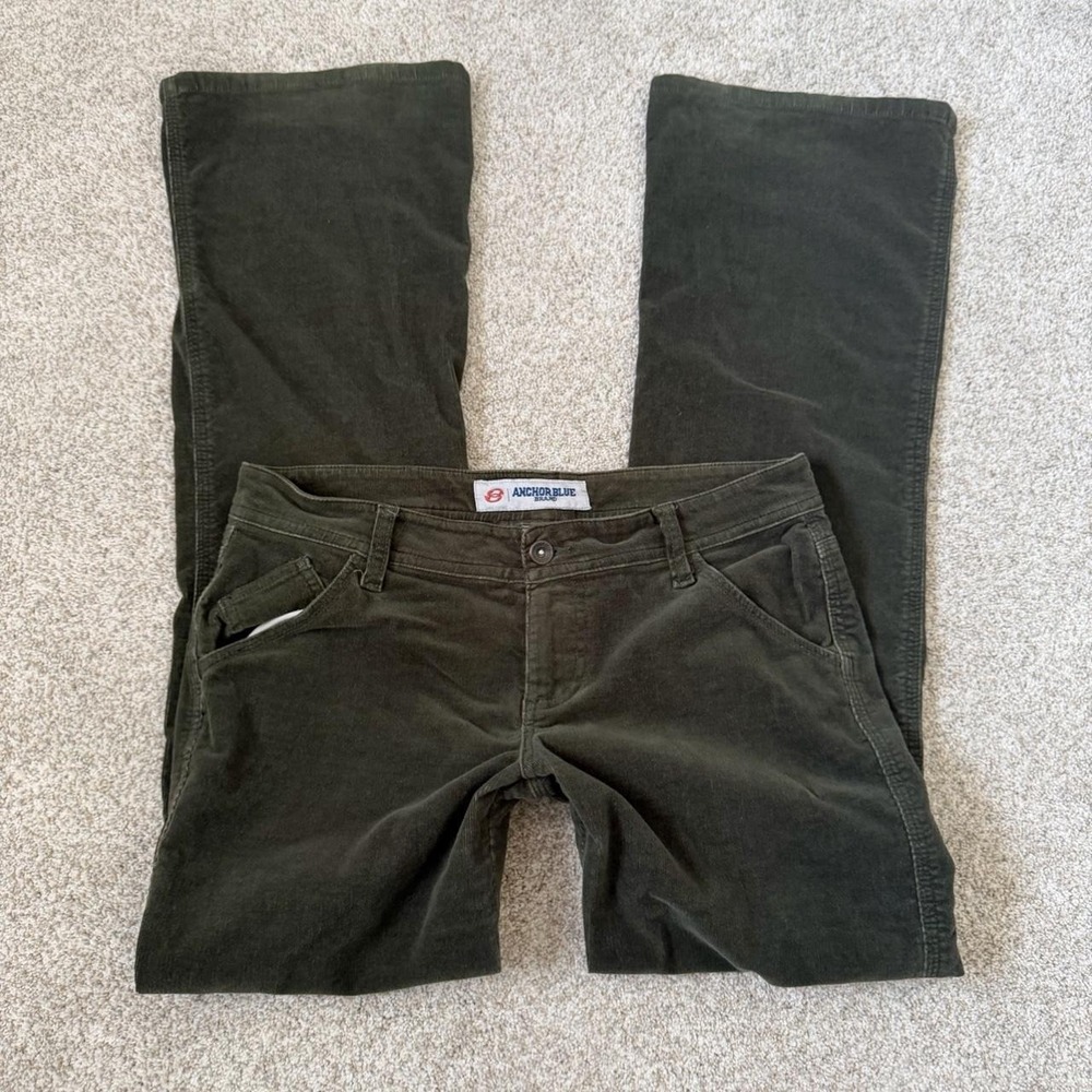 Vintage Anchor Blue Olive Green Corduroy Pants Size 5